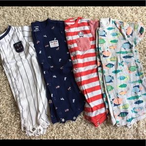 Carters Bundle of 4 Baby Rompers